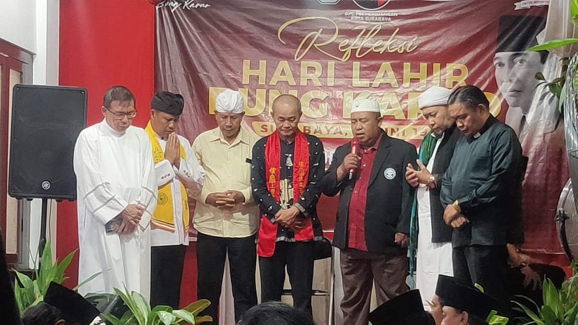 Hari Lahir Bung Karno, PDI Perjuangan Surabaya Haturkan Doa Lintas Agama
