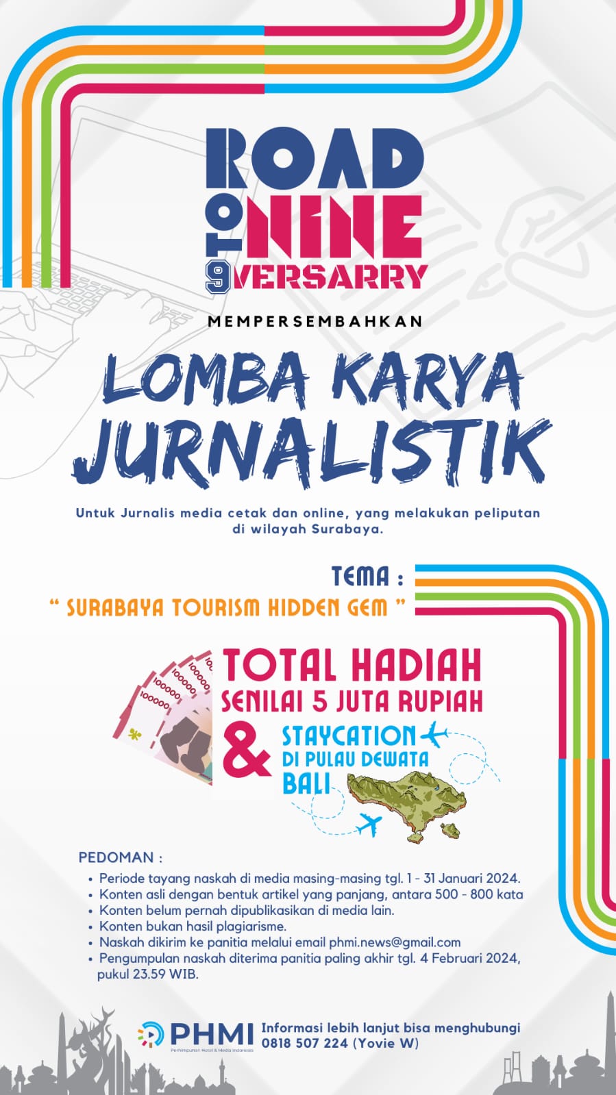 Jelang 9 Tahun, PHMI Gelar Lomba Tulis, Ini Syaratnya