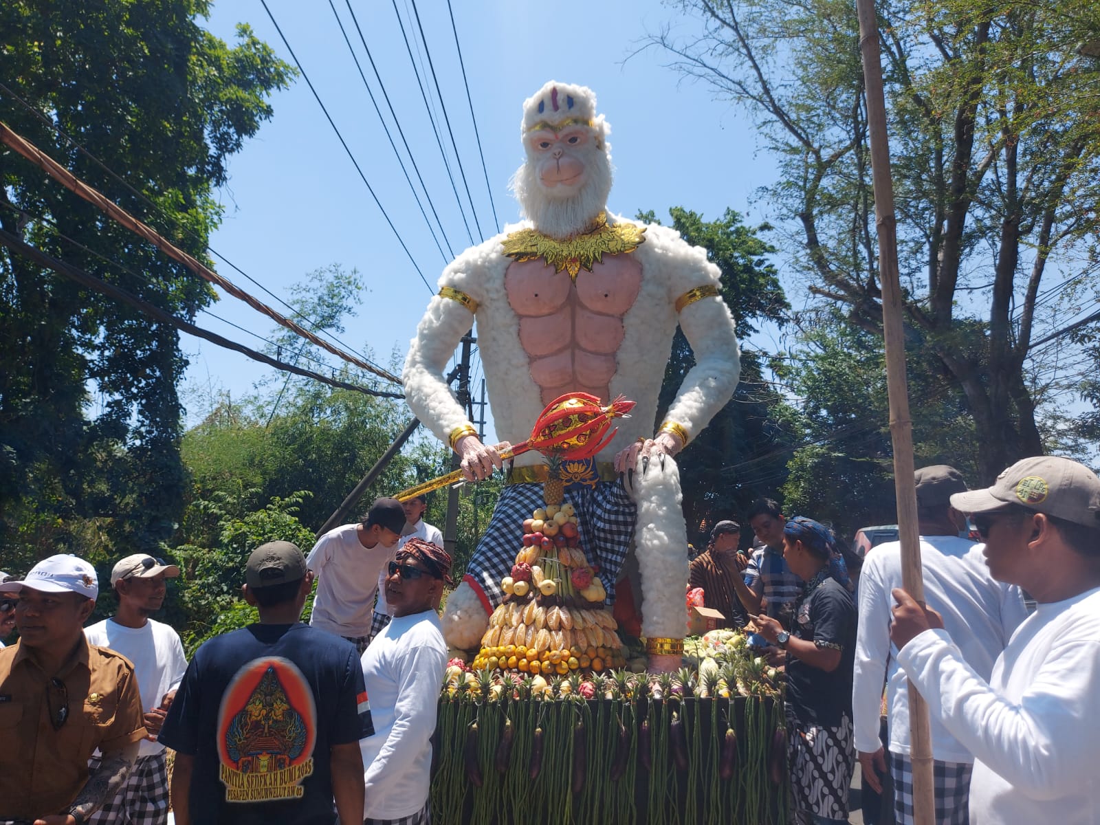 Ogoh-ogoh Naga dan Hanuman Meriahkan Sedekah Bumi Warga Sumur Welut