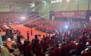 Ribuan Kader Banteng Nganjuk Hadiri Musancab Serentak di Gedung Juang 45