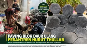 Pesantren di Sampang Produksi Paving Block dari Sampah Plastik