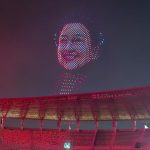 Megah! Atraksi 1.000 Drone di GBT Pukau Megawati dan Penonton