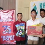 HUT ke-75 Humas Polri, Polres Gresik Bagi Sembako